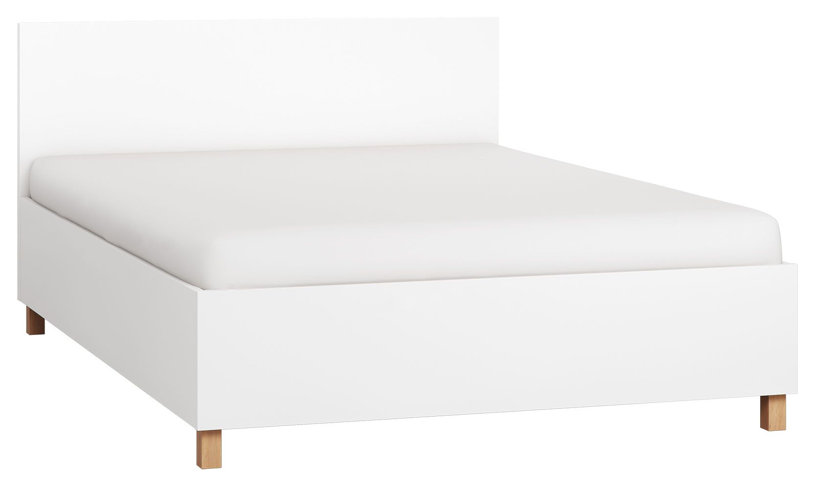 Double bed Invernada 27 incl. slatted frame, color: white - lying surface: 140 x 200 cm (W x L)