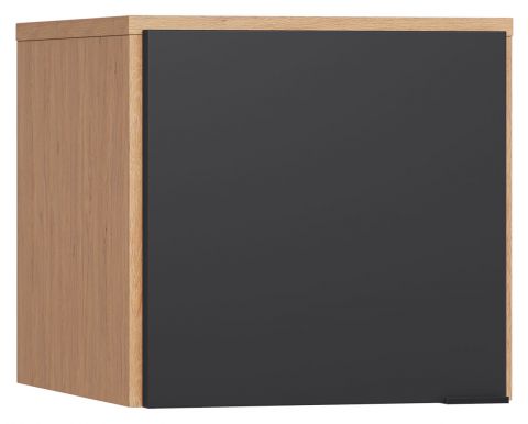 Attachment for single-door wardrobe Leoncho 12, colour: Oak / Black - Measurements: 45 x 47 x 57 cm (H x W x D)