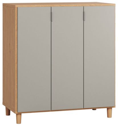 Dresser Nanez 06, Colour: Oak / Grey - Measurements: 100 x 90 x 47 cm (h x w x d)
