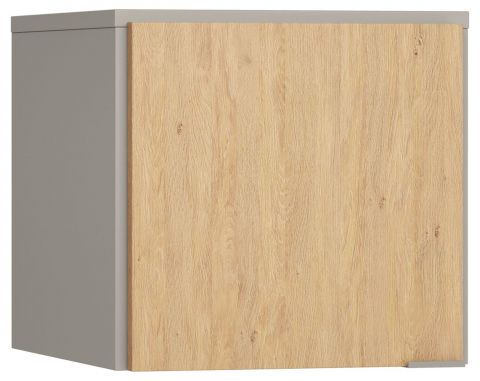 Attachment for single-door wardrobe Nanez 34, Colour: Grey / Oak - Measurements: 45 x 47 x 57 cm (H x W x D)