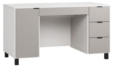 Pantanoso 02 Desk, Colour: White / Grey - Measurements: 78 x 140 x 67 cm (H x W x D)