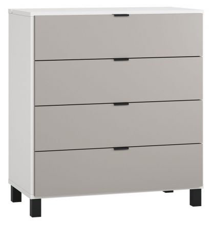 Pantanoso 08 Chest of drawers, Colour: White / Grey - Measurements: 100 x 90 x 47 cm (h x w x d)