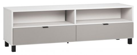 TV base cabinet Pantanoso 11, Colour: White / Grey - Measurements: 56 x 180 x 47 cm (H x W x D)