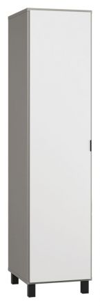 Hinged door cabinet / Wardrobe Pantanoso 37, Colour: Grey / White - Measurements: 195 x 47 x 57 cm (H x W x D)