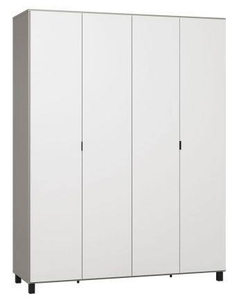Hinged door closet / Wardrobe Pantanoso 40, Colour: Grey / White - Measurements: 239 x 185 x 57 cm (H x W x D)