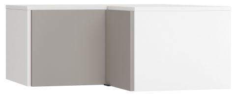 Attachment for corner wardrobe Pantanoso 14, Colour: White / Grey - Measurements: 45 x 102 x 104 cm (H x W x D)