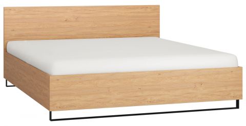 Double bed Patitas 18 incl. slatted frame, Colour: oak - Lying surface: 180 x 200 cm (w x l)