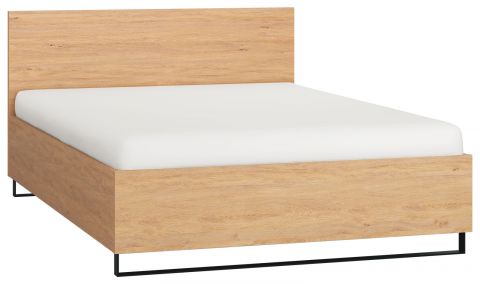 Double bed Patitas 20 incl. slatted frame, Colour: Oak - Lying surface: 140 x 200 cm (w x l)