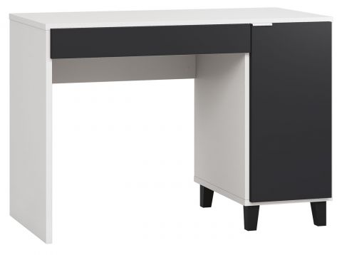 Desk Vacas 01, Colour: White / Black - Measurements: 78 x 110 x 57 cm (H x W x D)