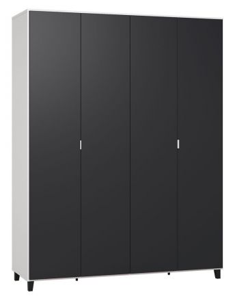 Hinged door closet / Closet Vacas 15, Colour: White / Black - Measurements: 239 x 185 x 57 cm (H x W x D)