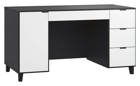 Desk Vacas 28, Colour: Black / White - Measurements: 78 x 140 x 67 cm (H x W x D)