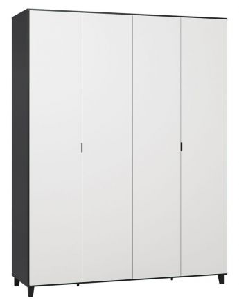 Hinged door closet / Wardrobe Vacas 41, Colour: Black / White - Measurements: 239 x 185 x 57 cm (H x W x D).