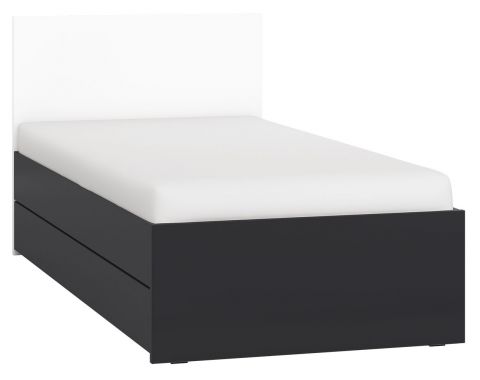Single bed / Guest bed Vacas 48, Colour: black / white - Lying surface: 90 x 200 cm (w x l)