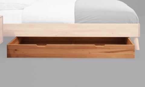 Drawer for bed Timaru solid beech oiled - Measurements: 15 x 65 x 150 cm (H x W x L)