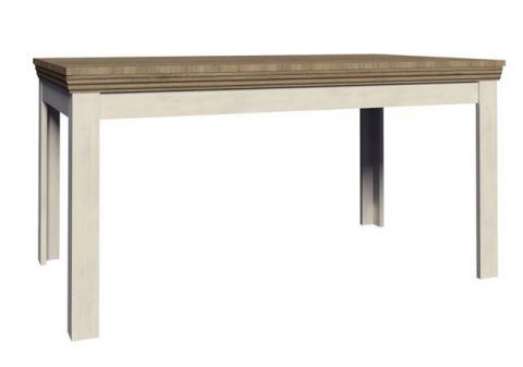 Extendable dining table Badile 18, Colour: Pine White / Brown - 160 - 203 x 90 cm (W x D)