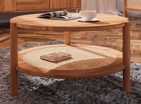 Coffee table Wellsford 50 solid beech oiled - Measurements: 60 x 60 x 35 cm (W x D x H)