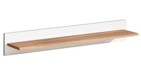 Suspended rack / Wall shelf Panduros 16, Colour: White Pine / Brown Oak - Measurements: 14 x 85 x 18 cm (h x w x d)