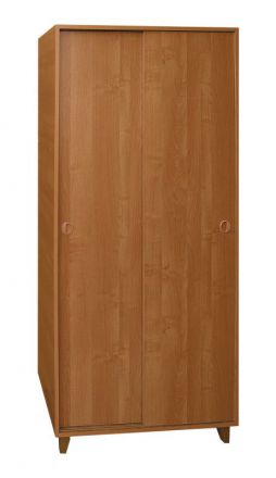 Sliding door wardrobe / Wardrobe Plata 05, Colour: Nut - 193 x 90 x 55 cm (H x W x D)