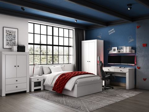 Bedroom complete - Set B Sastamala, 6 pieces, Colour: Silver Grey