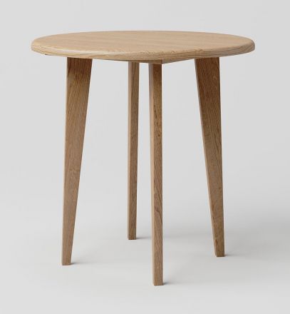 Dining table solid Oak Natural Aurornis 72 (round) - Measurements: 80 x 80 cm (W x D)
