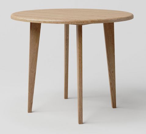 Dining table solid Oak Natural Aurornis 73 (round) - Measurements: 100 x 100 cm (W x D)
