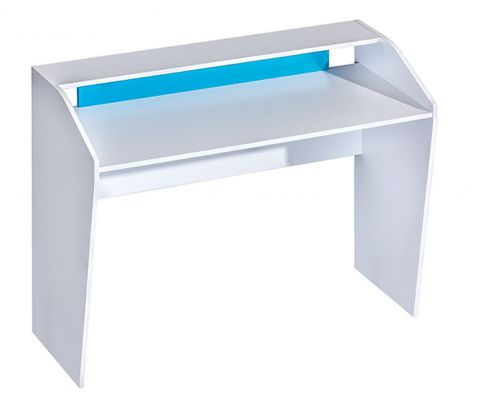 Children's room - Desk Frank 09, Colour: White / Blue - 91 x 120 x 50 cm (H x W x D)