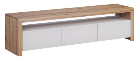 TV base cabinet Castelldefels 01, Colour: Oak Artisan / White - Measurements: 48 x 180 x 44 cm (H x W x D)