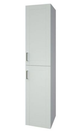 Bathroom - Tall cabinet Tumkur 07, Colour: Glossy White - 160 x 35 x 35 cm (H x W x D)
