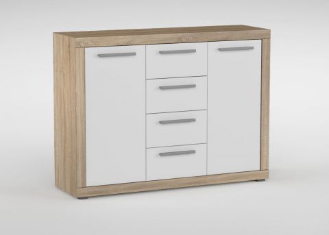 Chest of drawers Madryn 08, Colour: Oak Sonoma / White - 100 x 138 x 40 cm (h x w x d)