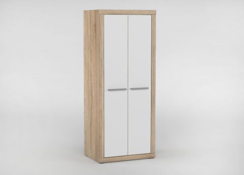 Hinged door cabinet / Wardrobe Madryn 05, Colour: Oak Sonoma / White - 195 x 80 x 55 cm (h x w x d)