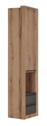 Cabinet Cerdanyola 06, Colour: Oak / Grey - Measurements: 216 x 53 x 46 cm (H x W x D)