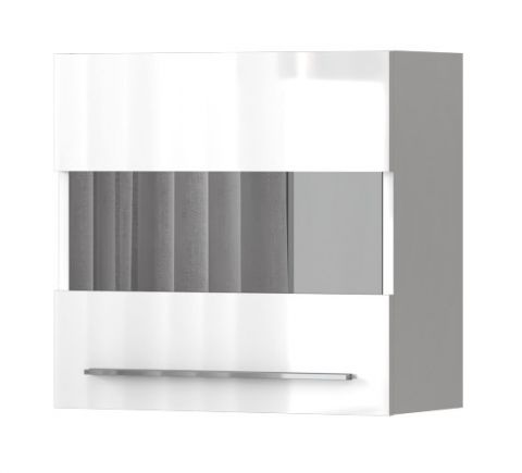 Hanging display case Garim 45, Colour: White high gloss - 57 x 60 x 29 cm (h x w x d)