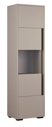 Display case Geltru 03, Colour: White marble / Light Grey - Measurements: 194 x 54 x 39 cm (H x W x D)