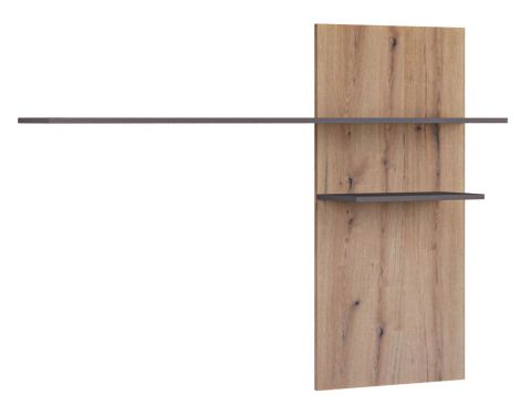 Suspended rack / Wall shelf Geltru 05 Colour: Oak Artisan / Grey - Measurements: 127 x 162 x 24 cm (H x W x D)
