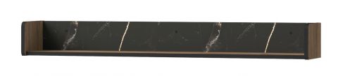 Suspended rack / Wall shelf Mairenke 15, Colour: Wallnut / Black matt - Measurements: 14 x 120 x 21 cm (H x W x D)
