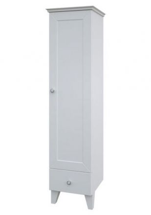 Bathroom - Tall cabinet Dindigul 31, Colour: White matt - 155 x 39 x 37 cm (H x W x D)