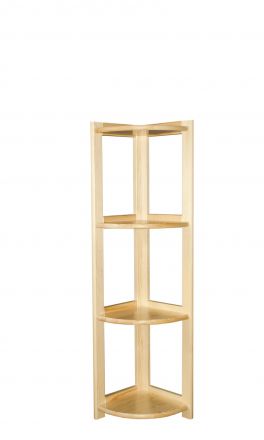 Tall 163 Corner Unit 005, solid pine wood, clearly varnished - H163 x W30 x D30 cm 