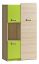 Children's room - Highboard Dennis 05, Colour: Ash Green - Measurements: 144 x 80 x 40 cm (h x w x d)