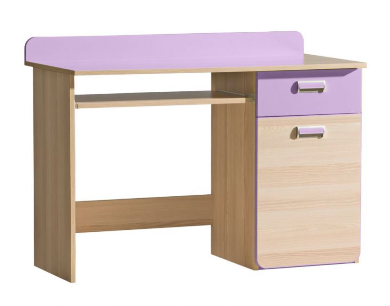 Children's room - Desk Dennis 10, Colour: Ash Purple - Measurements: 87 x 120 x 55 cm (h x w x d)