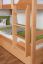 Bunk bed "Easy Premium Line" K3/n incl. 2 drawers and cover plates, solid beech wood, clearly varnished - 90 x 200 cm 