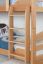 Bunk bed "Easy Premium Line" K10/h incl. trundle bed frame and cover plates, solid beech wood, clearly varnished - 90 x 200 cm 