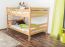 Adult bunk beds ' Easy premium line ' K16/n, head and foot part straight, solid beech wood natural - lying surface: 120 x 190 cm, divisible