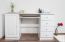 Desk in solid pine, lacquered white Junco 187 - Dimensions : 75 x 140 x 55 cm
