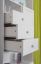 Rack Pine solid wood white lacquered Junco 63 - Size 195 x 80 x 42 cm  