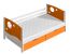 Children's bed Milo 26 incl. 2 drawers, Colour: White / Orange, partial solid wood, Lying surface: 80 x 190 cm (W x L)