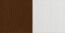 Bedside table Lotta 10, Colour: Walnut / White, solid pine wood - Measurements: 56 x 38 x 40 cm (H x W x D)