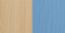 Drawer for kid bed Milo 30, Colour: Nature / Blue, solid wood- Measurements: 15 x 86 x 78 cm (H x W x D)