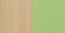 Bedside table Milo 10, Colour: Nature / Green, solid pine wood - Measurements: 56 x 38 x 40 cm (H x W x D)