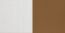 Chest of drawers Milo 25, Colour: White / Brown, partial solid - Measurements: 77 x 88 x 40 cm (h x w x d)