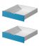 Drawer for kid bed Milo 30, Colour: White / Blue, solid wood - Measurements: 15 x 86 x 78 cm (H x W x D)